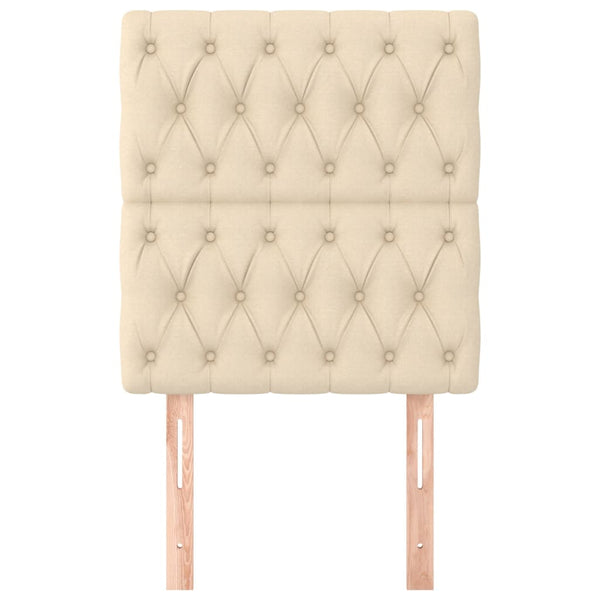 Kopfteil Creme 80x7x118/128 cm Stoff