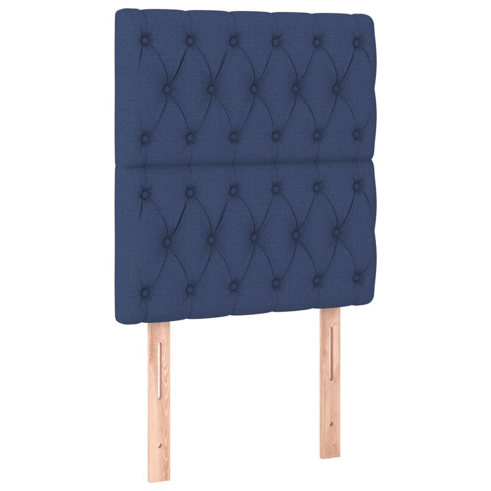 Kopfteil Blau 80x7x118/128 cm Stoff