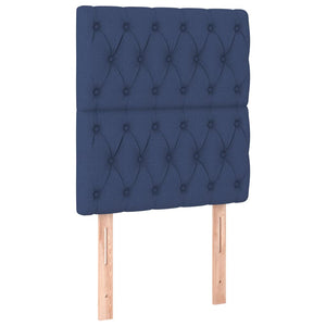 Kopfteil Blau 80x7x118/128 cm Stoff