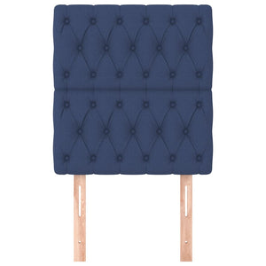 Kopfteil Blau 80x7x118/128 cm Stoff