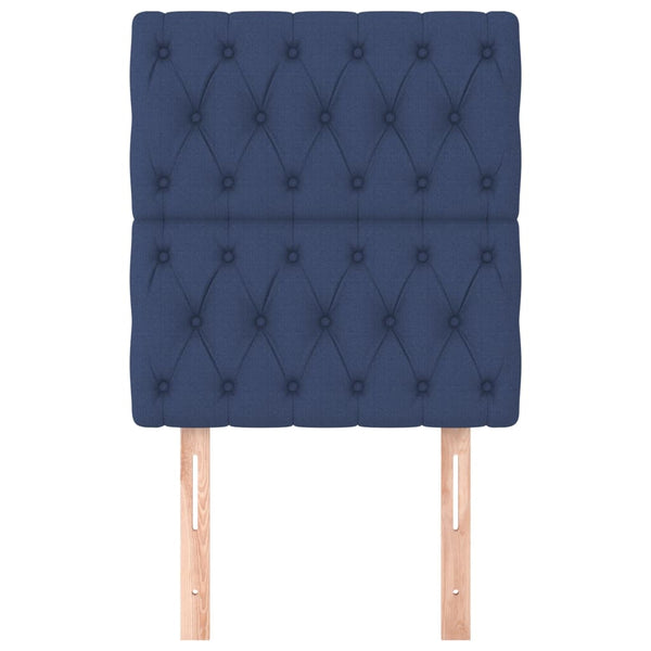 Kopfteil Blau 80x7x118/128 cm Stoff