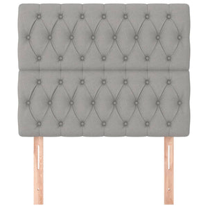 Kopfteil Hellgrau 90 x 7 x 118/128 cm Stoff