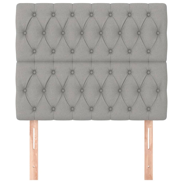 Kopfteil Hellgrau 90 x 7 x 118/128 cm Stoff