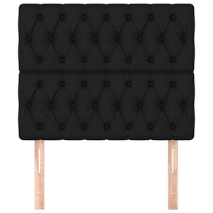 Kopfteil Schwarz 90x7x118/128 cm Stoff