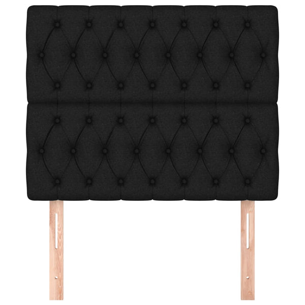 Kopfteil Schwarz 90x7x118/128 cm Stoff