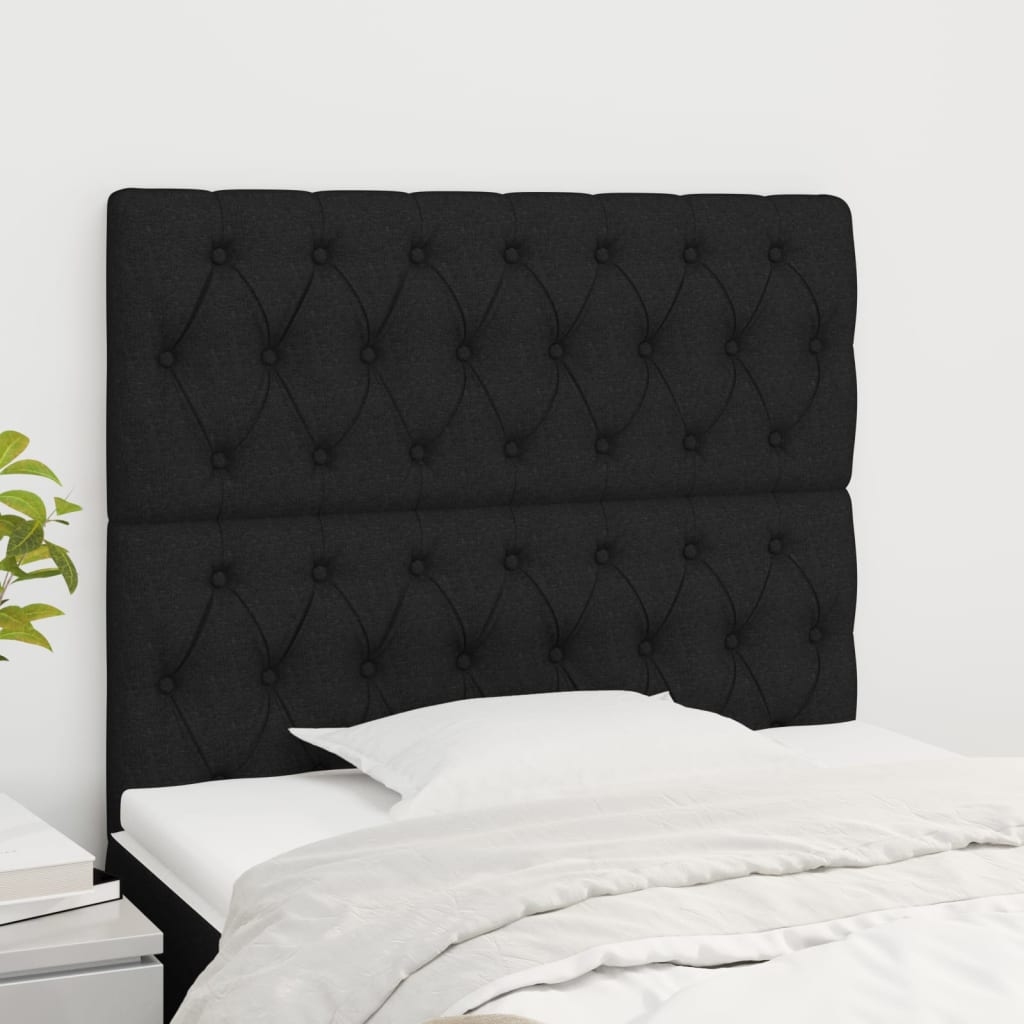 Kopfteil Schwarz 90x7x118/128 cm Stoff