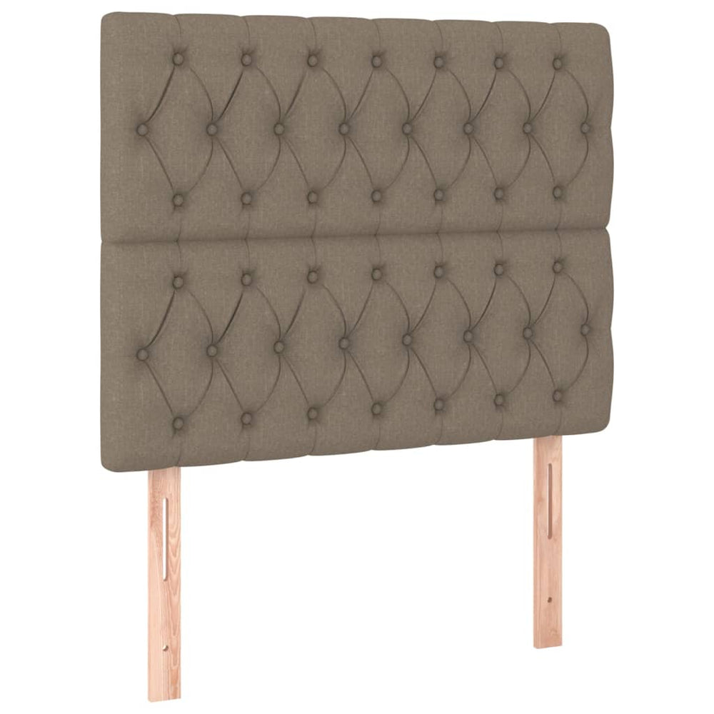 Kopfteil Taupe 90x7x118/128 cm Stoff
