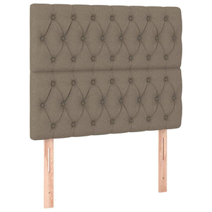 Kopfteil Taupe 90x7x118/128 cm Stoff