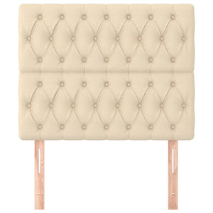 Kopfteil Creme 90x7x118/128 cm Stoff