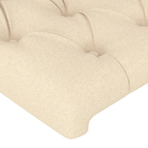 Kopfteil Creme 90x7x118/128 cm Stoff