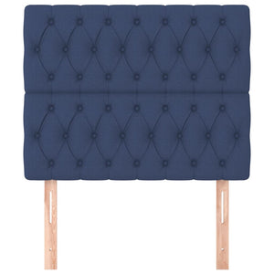 Kopfteil Blau 90x7x118/128 cm Stoff