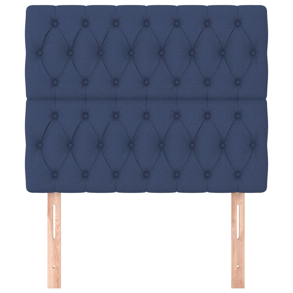 Kopfteil Blau 90x7x118/128 cm Stoff