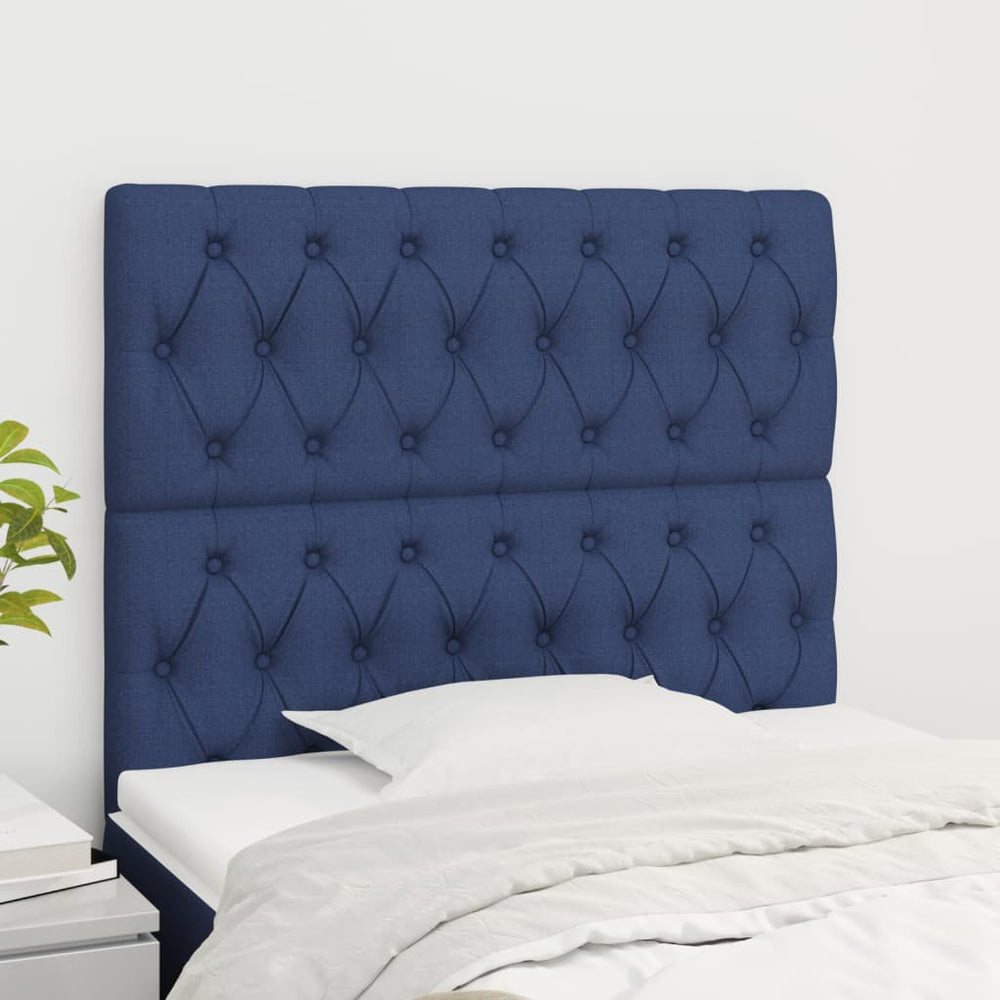Kopfteil Blau 90x7x118/128 cm Stoff