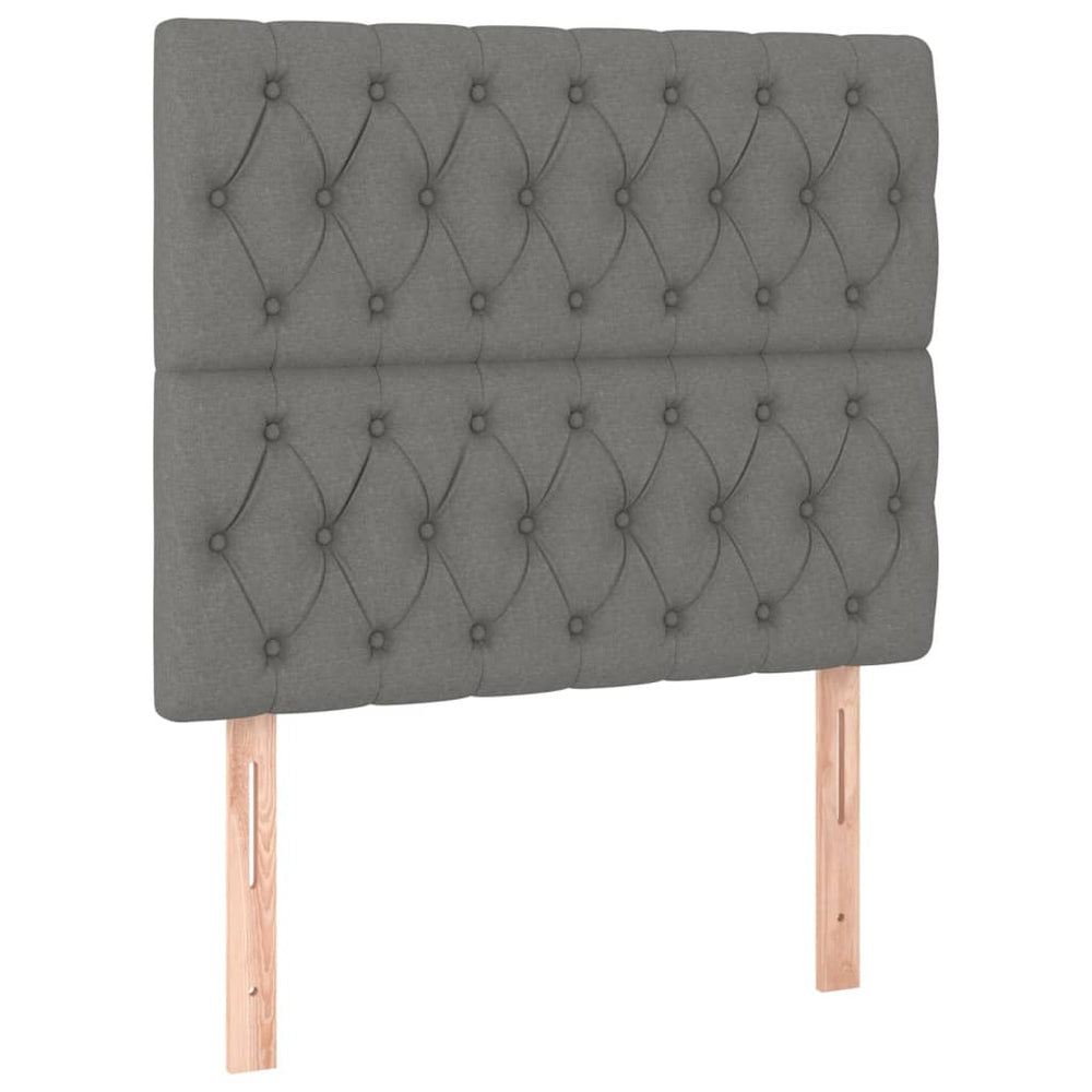 Kopfteil Dunkelgrau 100 x 7 x 118/128 cm Stoff