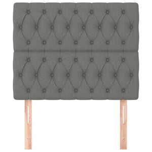 Kopfteil Dunkelgrau 100 x 7 x 118/128 cm Stoff