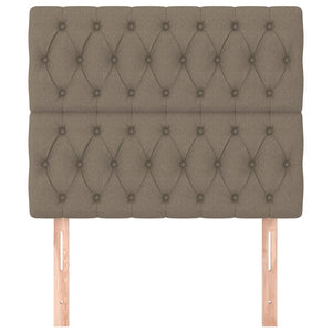 Kopfteil Taupe 100x7x118/128 cm Stoff