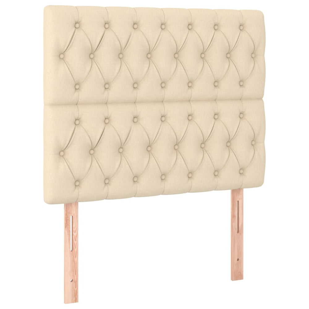 Kopfteil Creme 100x7x118/128 cm Stoff