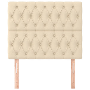 Kopfteil Creme 100x7x118/128 cm Stoff