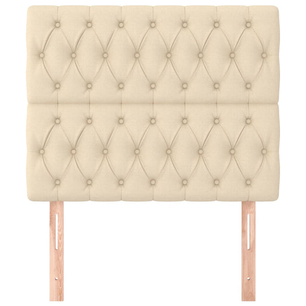 Kopfteil Creme 100x7x118/128 cm Stoff