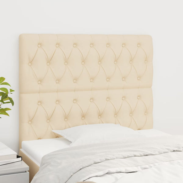 Kopfteil Creme 100x7x118/128 cm Stoff