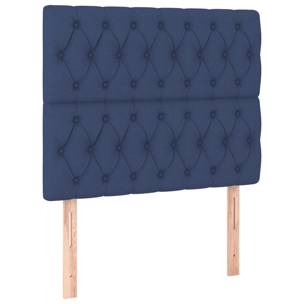 Kopfteil Blau 100 x 7 x 118/128 cm Stoff