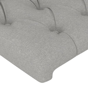 Kopfteil Hellgrau 144x7x118/128 cm Stoff