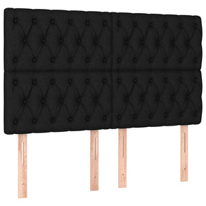 Kopfteil Schwarz 144x7x118/128 cm Stoff
