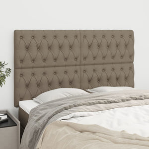 Kopfteil Taupe 144x7x118/128 cm Stoff