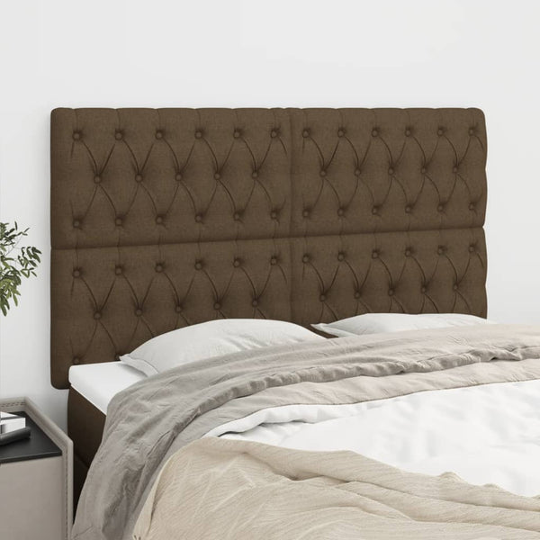 Kopfteil Dunkelbraun 160 x 7 x 118/128 cm Stoff