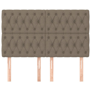 Kopfteil Taupe 160x7x118/128 cm Stoff
