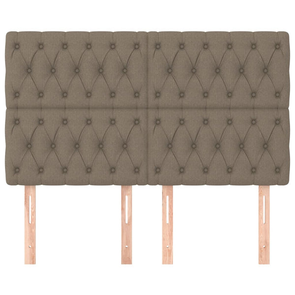 Kopfteil Taupe 160x7x118/128 cm Stoff