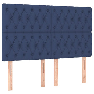 Kopfteil Blau 160 x 7 x 118/128 cm Stoff