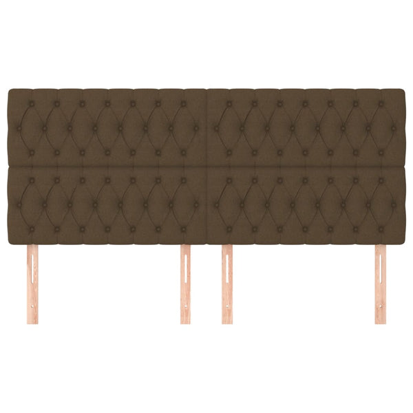 Kopfteil Dunkelbraun 180 x 7 x 118/128 cm Stoff