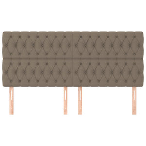 Kopfteil Taupe 180x7x118/128 cm Stoff