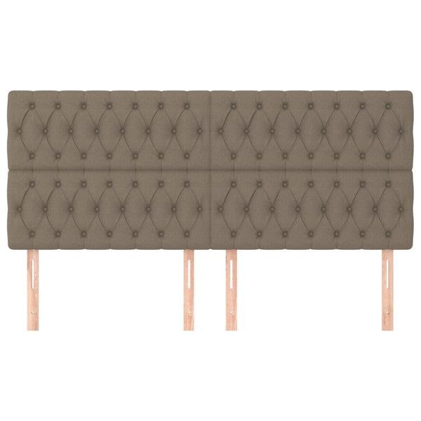 Kopfteil Taupe 180x7x118/128 cm Stoff