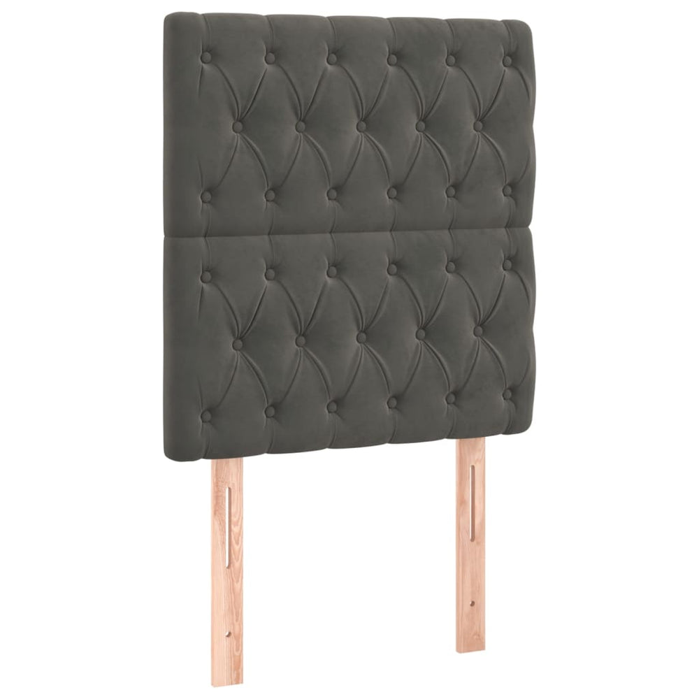 vidaXL Tête de lit gris foncé 80x7x118/128 cm Velours