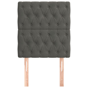 Kopfteil Dunkelgrau 80x7x118/128 cm Samt