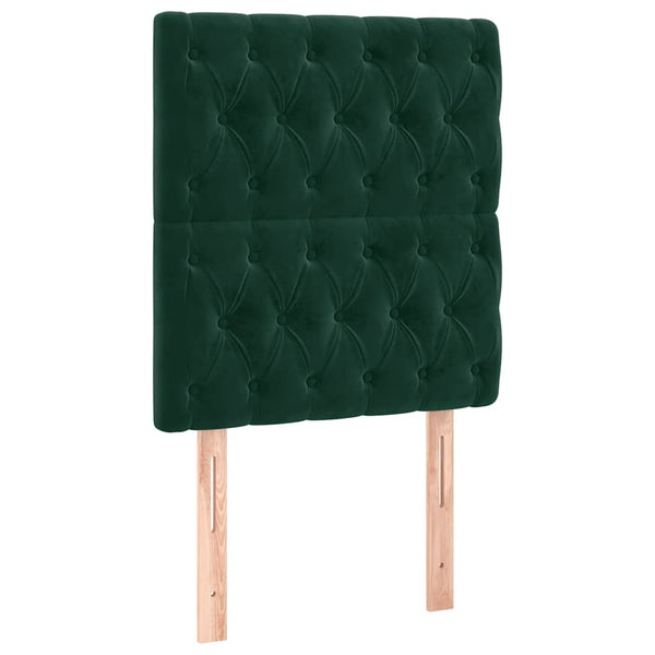 Kopfteil Dunkelgrün 80x7x118/128 cm Samt