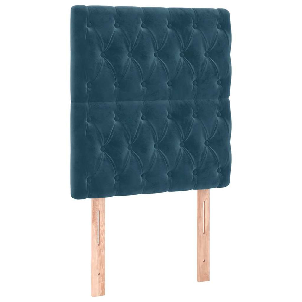 vidaXL Tête de lit Bleu foncé 80x7x118/128 cm Velours