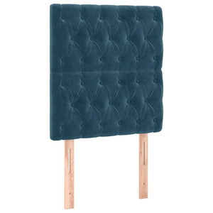 Kopfteil Dunkelblau 80x7x118/128 cm Samt