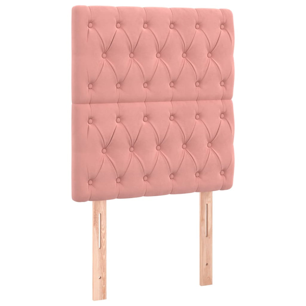 vidaXL Tête de lit Rose 80x7x118/128 cm Velours