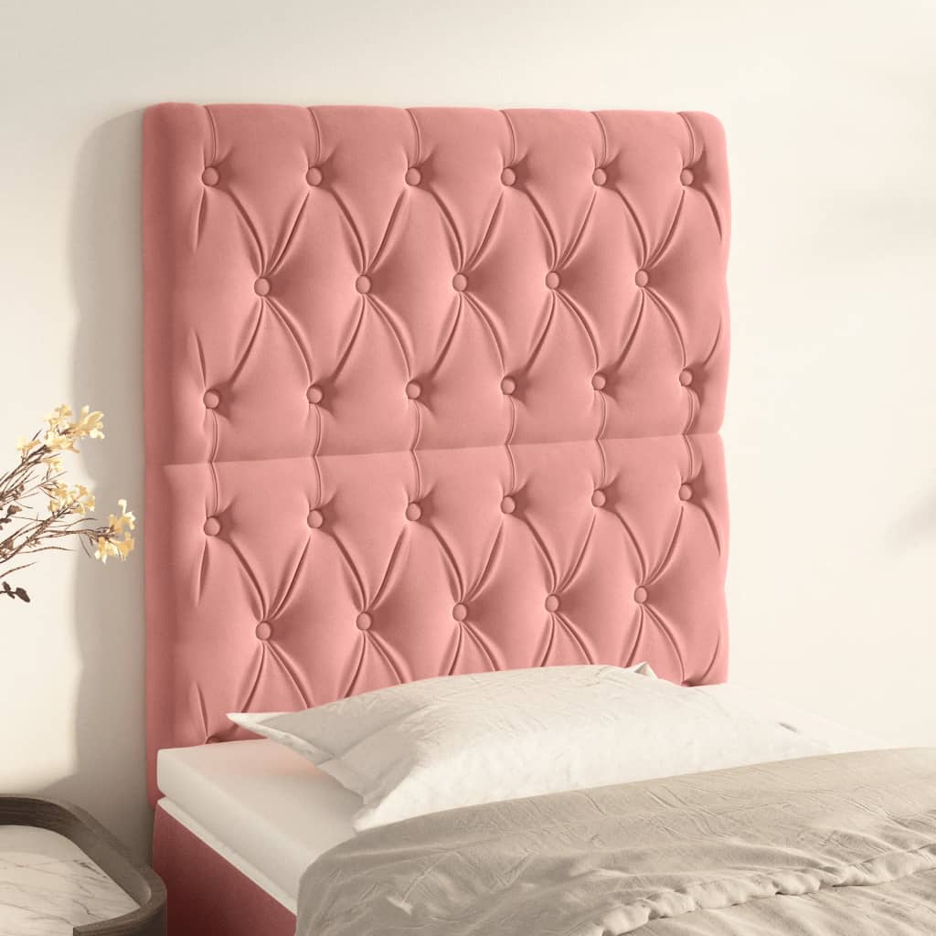 Kopfteil Rosa 80x7x118/128 cm Samt