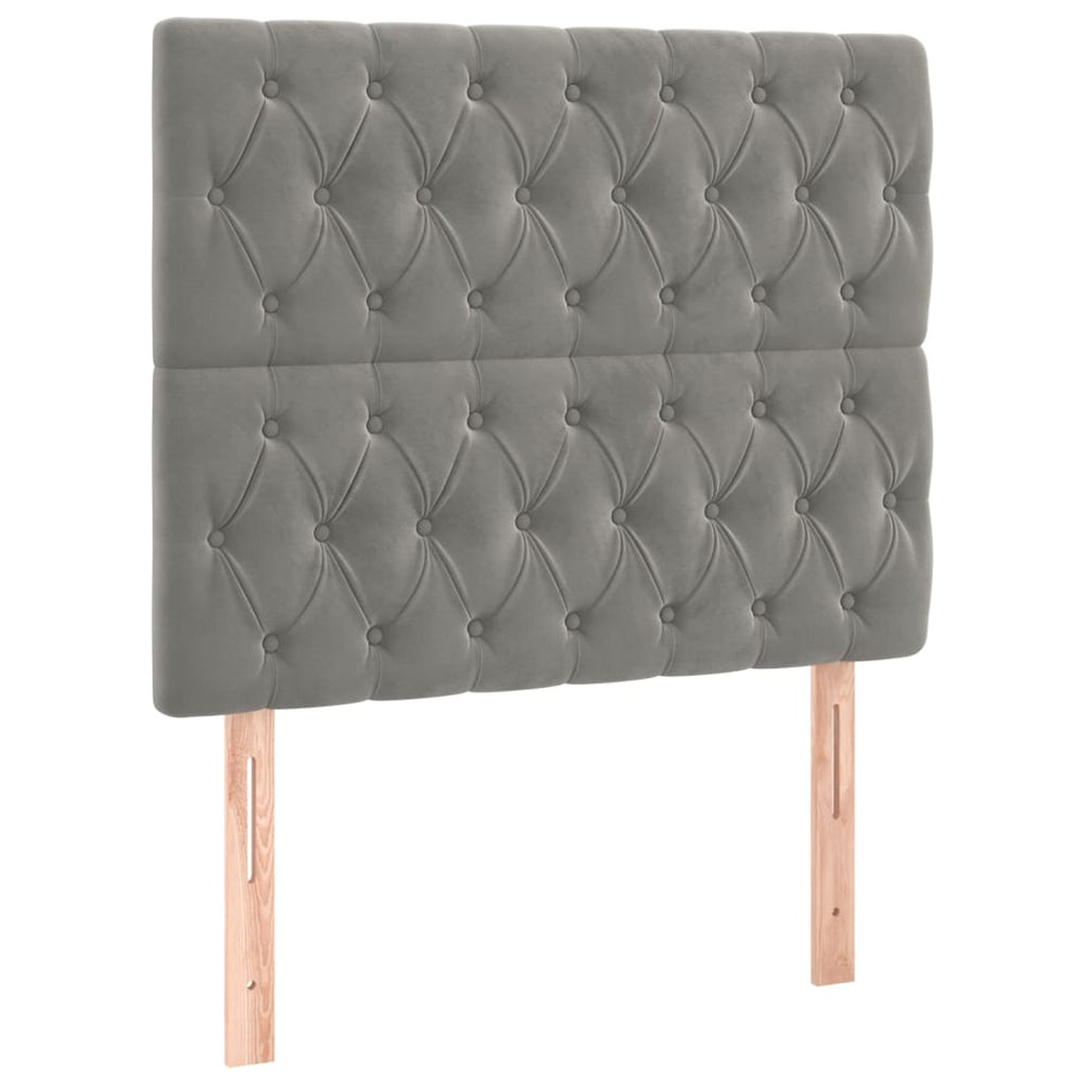 vidaXL Tête de lit gris clair 90x7x118/128 cm velours