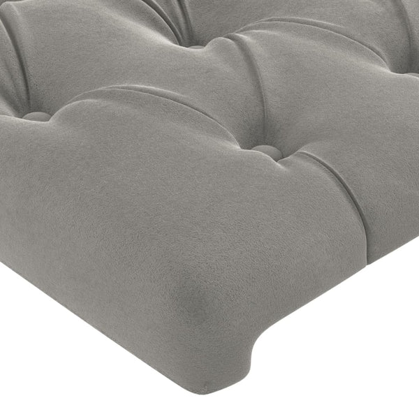 vidaXL Tête de lit gris clair 90x7x118/128 cm velours