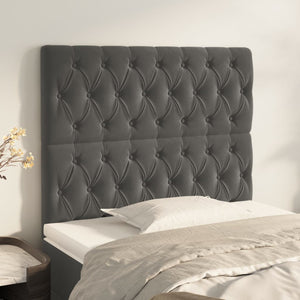 Kopfteil Dunkelgrau 90 x 7 x 118/128 cm Samt