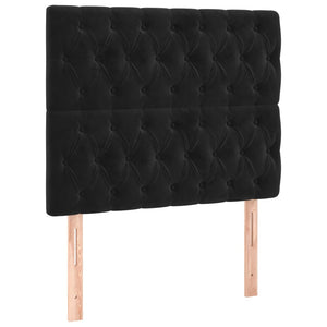 Kopfteil Schwarz 90x7x118/128 cm Samt