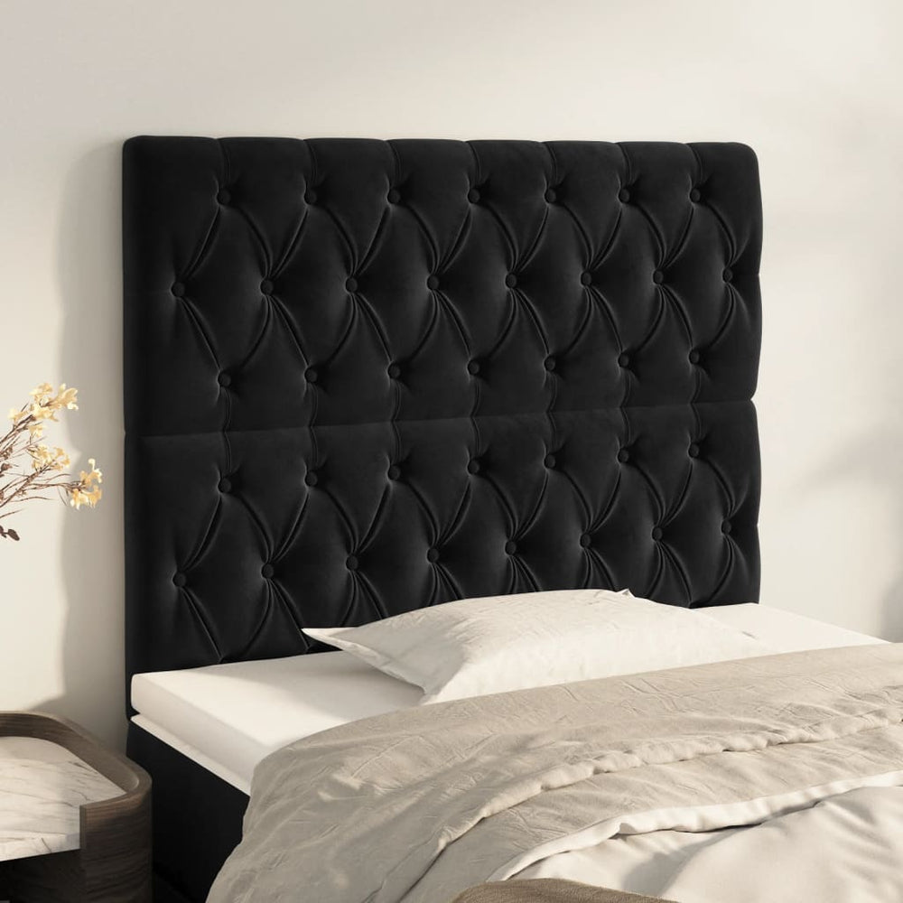 vidaXL Tête de lit Noir 90x7x118/128 cm Velours
