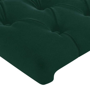 Kopfteil Dunkelgrün 90x7x118/128 cm Samt