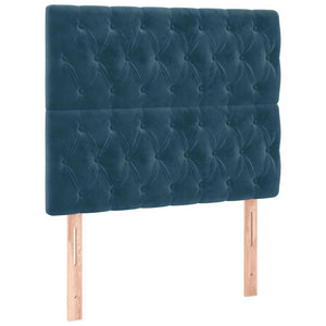 Kopfteil Dunkelblau 90x7x118/128 cm Samt