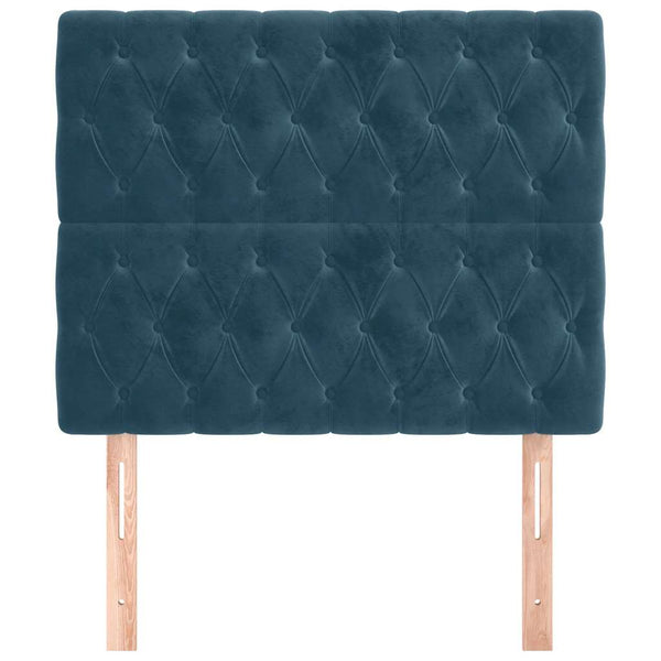 Kopfteil Dunkelblau 90x7x118/128 cm Samt